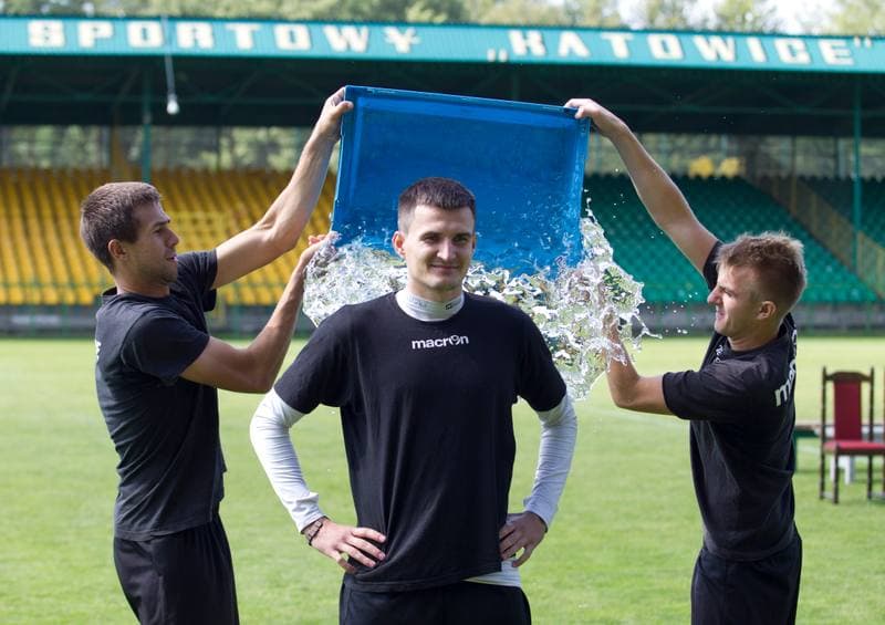 Football. GKS Katowice. Ice Bucket Challenge. 29.08.2014