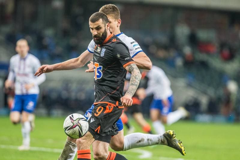 Football. PKO BP Ekstraklasa. Podbeskidzie Bielsko-Biala - Lech Poznan. 23.04.2021