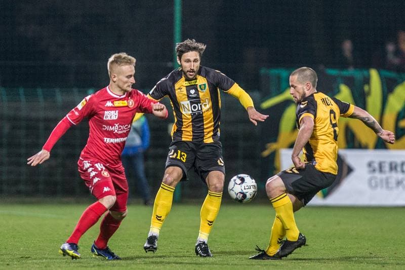 Football. Fortuna I Liga. GKS Katowice - Widzew Lodz. 06.04.2022