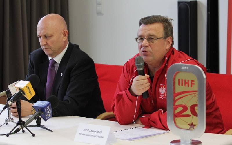 Ice Hockey. Poland national team. Press Conference. 07.02.2013
