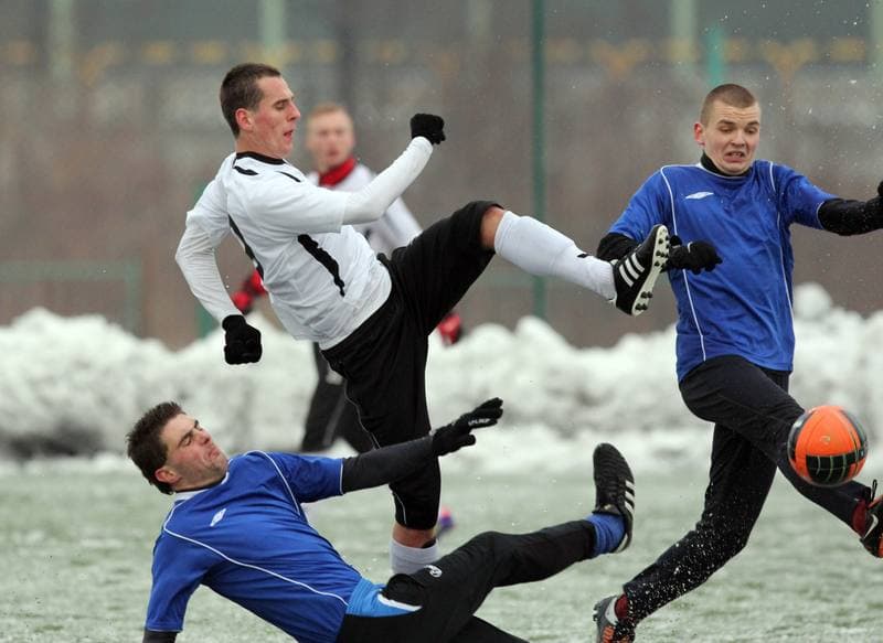 Football. Sparing. Gornik Zabrze - Garbarnia Krakow. 20.01.2012