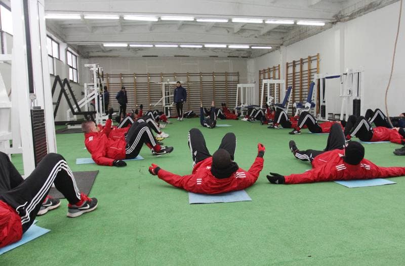 Football. Gornik Zabrze. Training. 11.01.2013