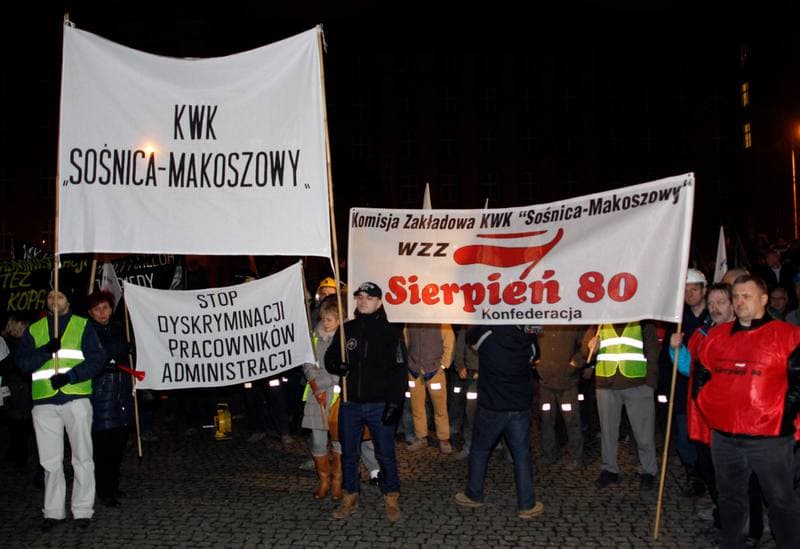 Coal Mining. Protest. Katowice. 15.01.2015