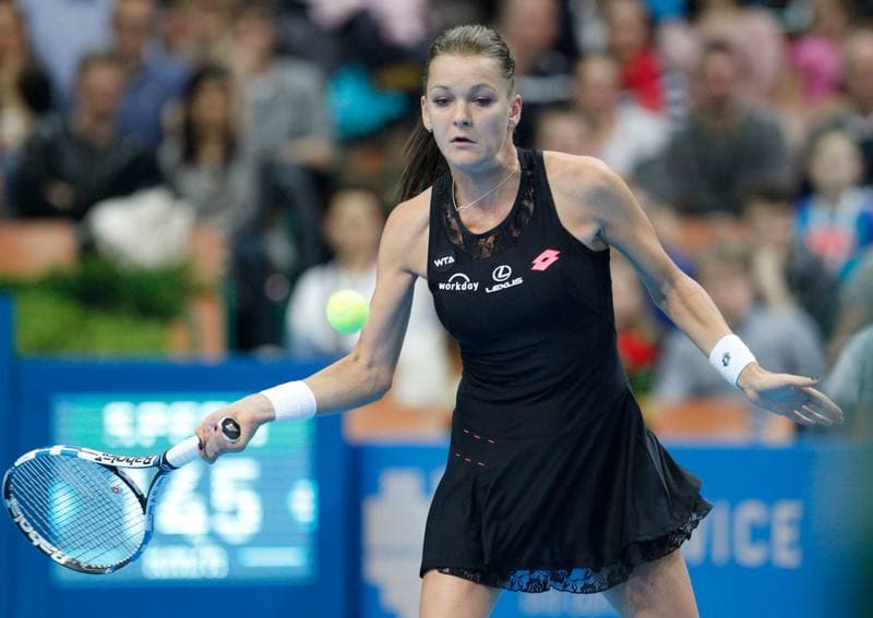 Tennis. Katowice Open 2015. Agnieszka Radwanska - An Sophie Mestach. 09.04.2015