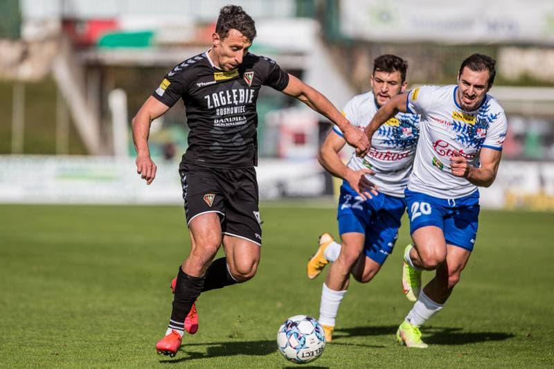 Football. Fortuna I Liga. Zaglebie Sosnowiec - Podbeskidzie Bielsko-Biala. 24.10.2021