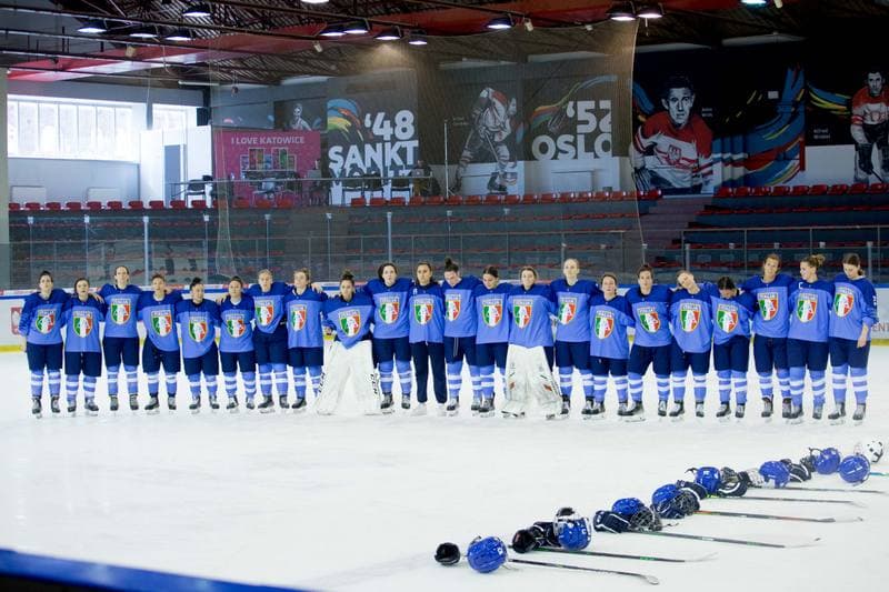 Ice Hockey. Women's World Championship Division 1 Group B. Italy - Korea. 14.04.2022