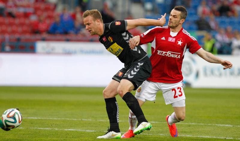 Football. T-Mobile Ekstraklasa. Wisla Krakow - Korona Kielce. 26.04.2015