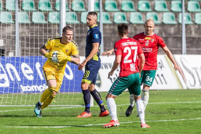 Football. Fortuna I Liga. Zaglebie Sosnowiec - Sandecja Nowy Sacz. 03.10.2020