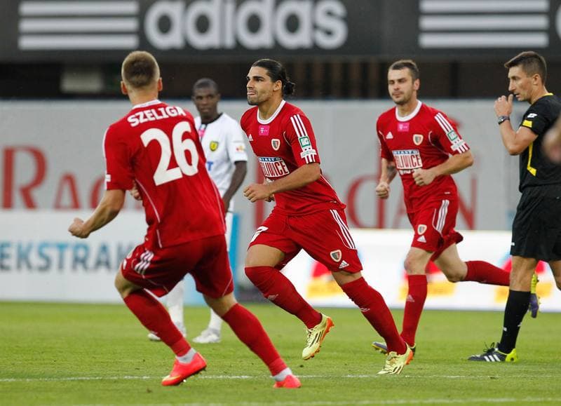 Football. T-Mobile Ekstraklasa. Piast Gliwice - Zawisza Bydgoszcz. 29.08.2014