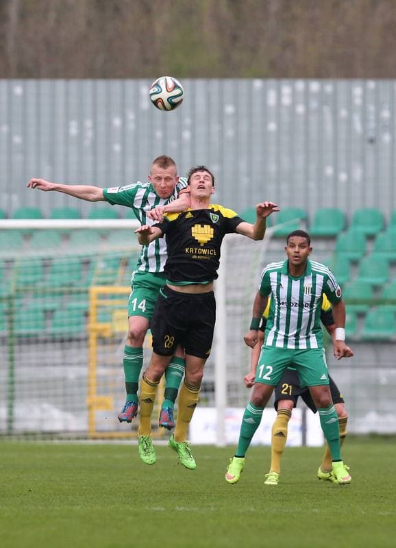 Football. I Liga. GKS Katowice - Olimpia Grudziadz. 16.04.2016