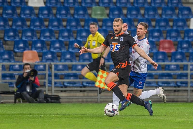Football. PKO BP Ekstraklasa. Podbeskidzie Bielsko-Biala - Lech Poznan. 23.04.2021