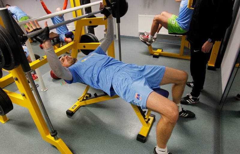Football. Termalica Bruk-Bet Nieciecza. Training. 30.01.2014