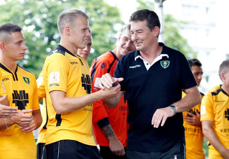 Football. GKS Katowice. Press Conference. 26.07.2014