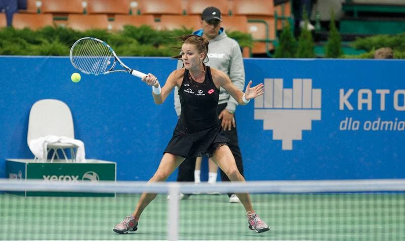 Tennis. Katowice Open. Agnieszka Radwanska - Yanina Wickmayer. 07.04.2015
