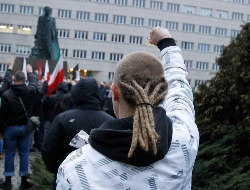 Slask Manifestacja Przeciwko Islamistom. Katowice. 21.11.2015