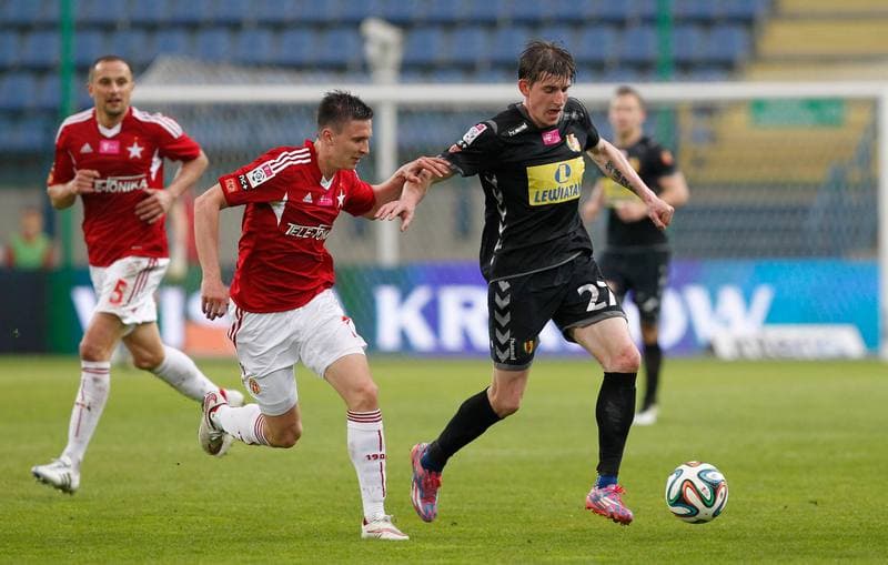 Football. T-Mobile Ekstraklasa. Wisla Krakow - Korona Kielce. 26.04.2015