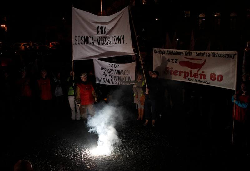 Coal Mining. Protest. Katowice. 15.01.2015
