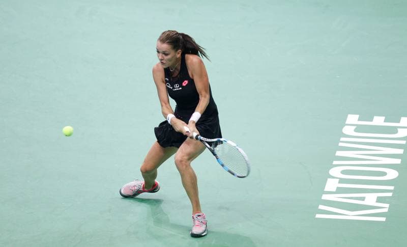 Tennis. Katowice Open. Agnieszka Radwanska - Yanina Wickmayer. 07.04.2015