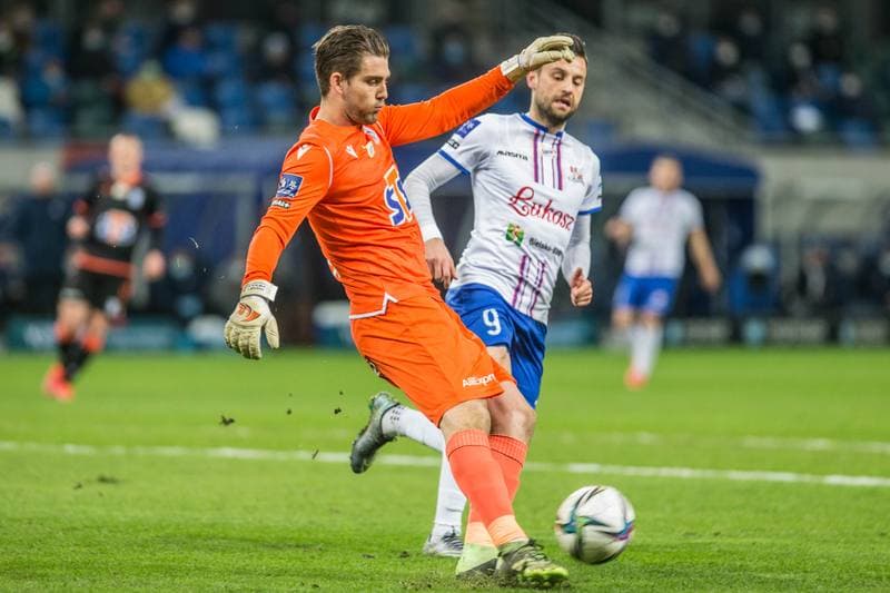 Football. PKO BP Ekstraklasa. Podbeskidzie Bielsko-Biala - Lech Poznan. 23.04.2021