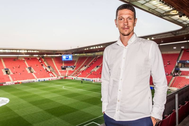 Football. Slavia Prague. Press Conference. 28.08.2019