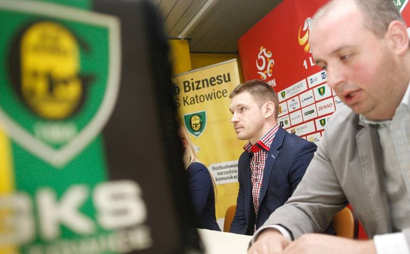 Football. GKS Katowice. Press Conference. 17.03.2015