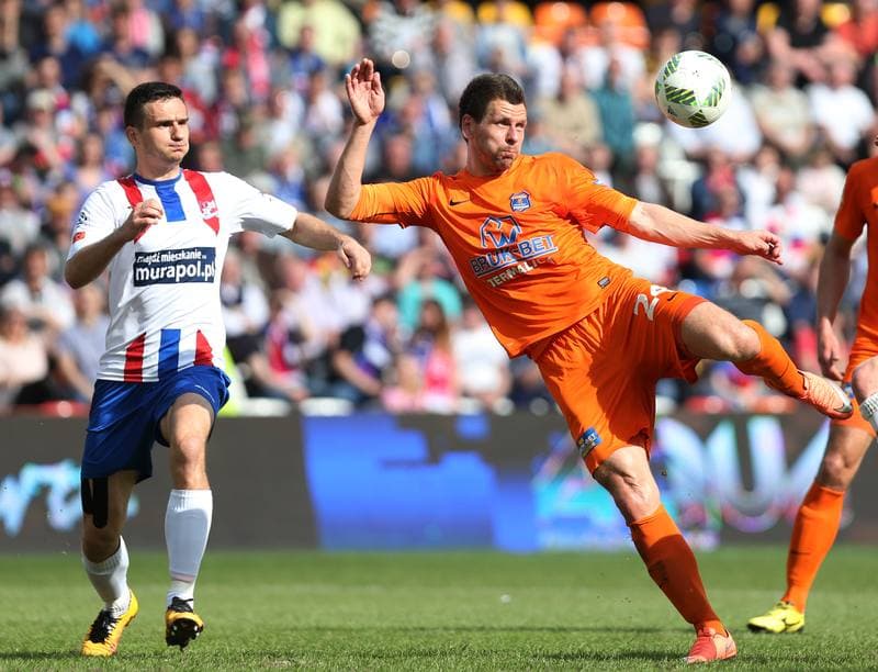 Football. Ekstraklasa. Podbeskidzie Bielsko-Biala - Termalica Bruk-Bet Nieciecza. 17.04.2016