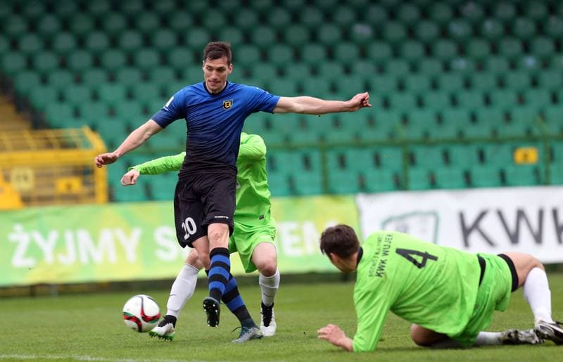 Football. I Liga. Rozwoj Katowice - Zawisza Bydgoszcz. 09.04.2016
