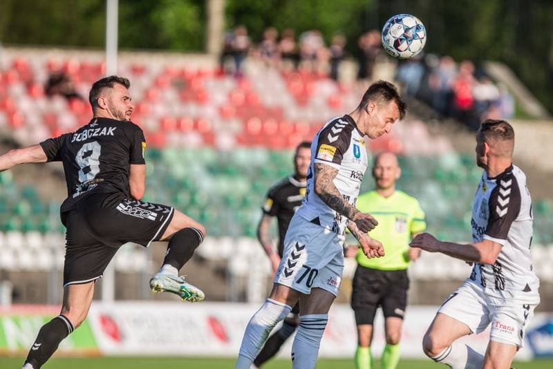 Football. Fortuna I Liga. Zaglebie Sosnowiec - Sandecja Nowy Sacz. 08.05.2022