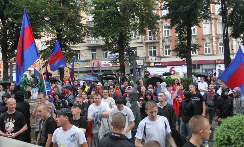 Football. Piast Gliwice. Protest. 14.07.2011