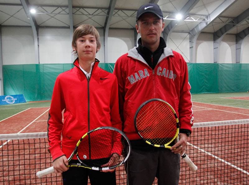 Tennis. Wojciech Marek. Training. 10.01.2014