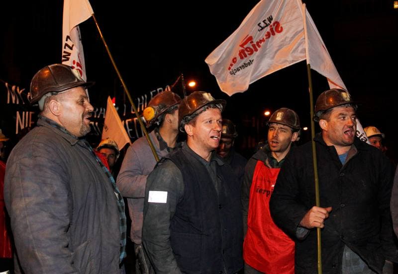 Coal Mining. Protest. Katowice. 15.01.2015