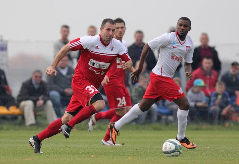 Football. Friendly Match. LZS Piotrowka - Gornik Zabrze. 10.10.2013
