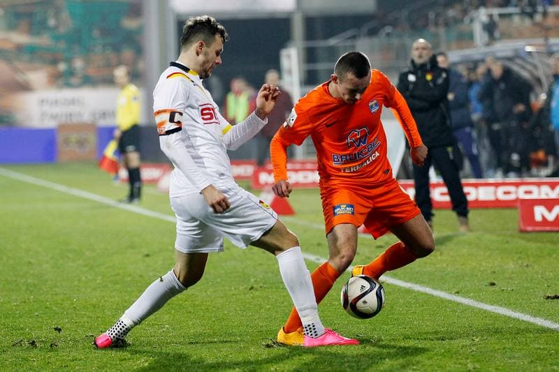 Football. PKO BP Ekstraklasa. Termalica Bruk-Bet Nieciecza - Jagiellonia Bialystok. 16.12.2015