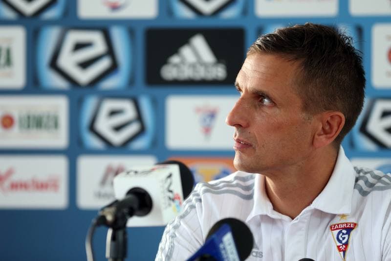 Football. Gornik Zabrze. Press Conference. 28.09.2017