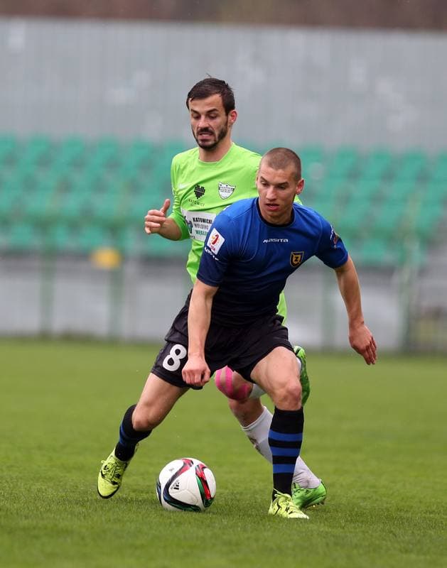 Football. I Liga. Rozwoj Katowice - Zawisza Bydgoszcz. 09.04.2016