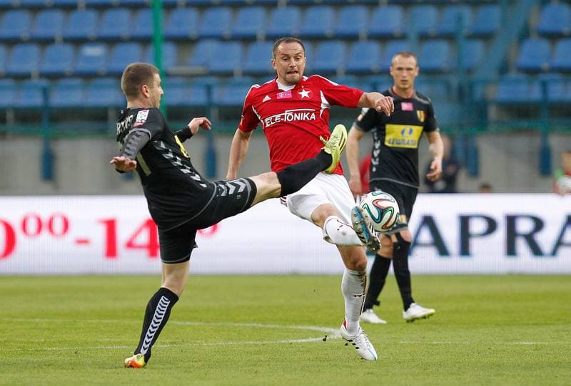 Football. T-Mobile Ekstraklasa. Wisla Krakow - Korona Kielce. 26.04.2015