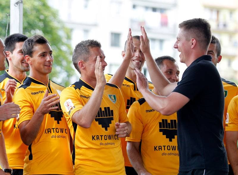 Football. GKS Katowice. Press Conference. 26.07.2014