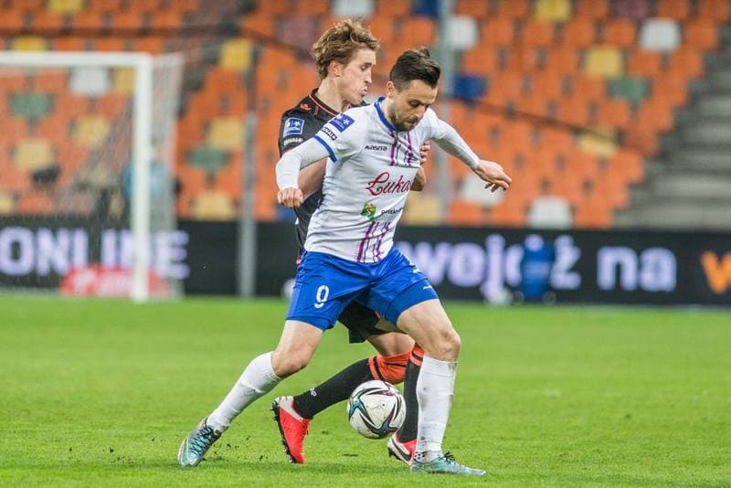 Football. PKO BP Ekstraklasa. Podbeskidzie Bielsko-Biala - Lech Poznan. 23.04.2021