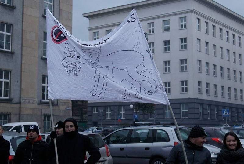 Slask Manifestacja Przeciwko Islamistom. Katowice. 21.11.2015