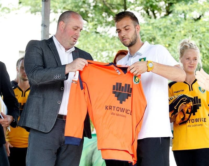 Football. GKS Katowice. Press Conference. 26.07.2014