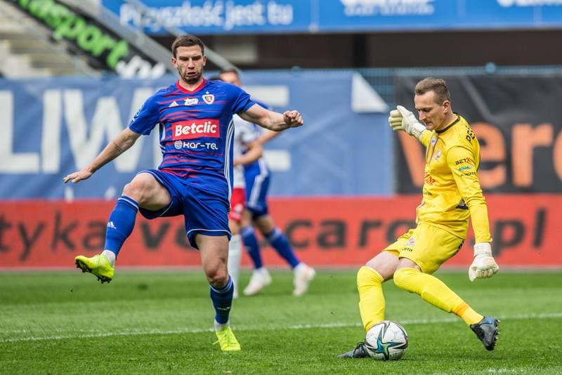 Football. PKO BP Ekstraklasa. Piast Gliwice - Podbeskidzie Bielsko-Biala. 03.05.2021