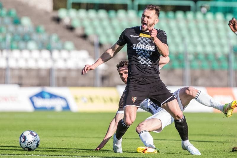Football. Fortuna I Liga. Zaglebie Sosnowiec - Sandecja Nowy Sacz. 08.05.2022