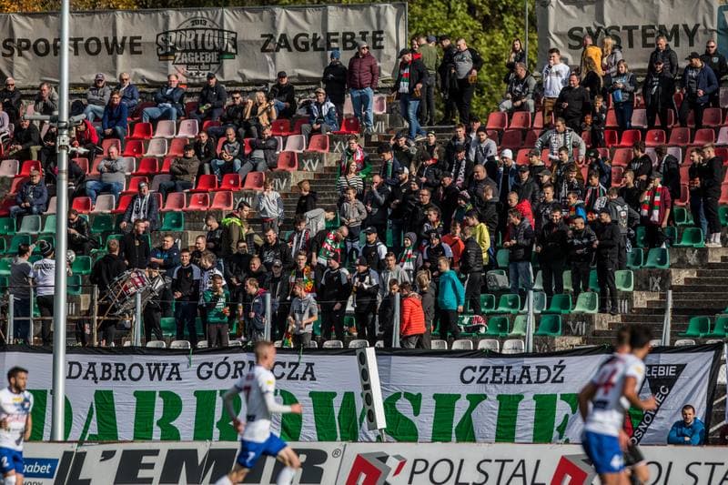 Football. Fortuna I Liga. Zaglebie Sosnowiec - Podbeskidzie Bielsko-Biala. 24.10.2021