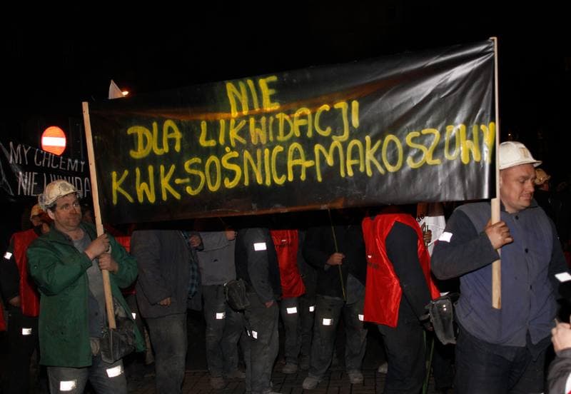 Coal Mining. Protest. Katowice. 15.01.2015