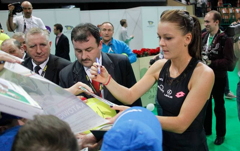 Tennis. Katowice Open. Agnieszka Radwanska - Yanina Wickmayer. 07.04.2015