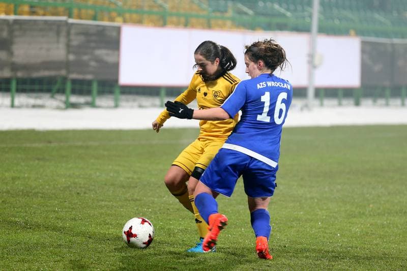 Football. Women's Polish Cup. GKS Katowice - AZS Wroclaw. 29.11.2017