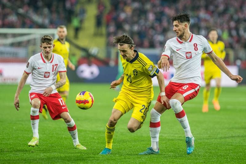 Football. FIFA World Cup Qualifiers. Poland - Sweden. 29.03.2022