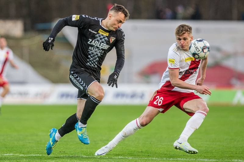 Football. Fortuna I Liga. Zaglebie Sosnowiec - LKS Lodz. 16.04.2022