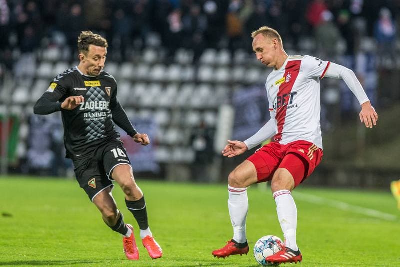 Football. Fortuna I Liga. Zaglebie Sosnowiec - LKS Lodz. 16.04.2022