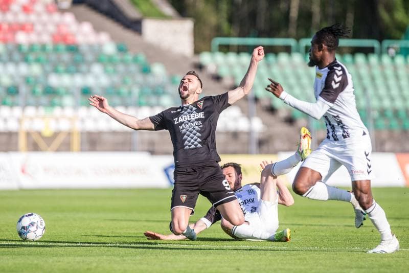 Football. Fortuna I Liga. Zaglebie Sosnowiec - Sandecja Nowy Sacz. 08.05.2022